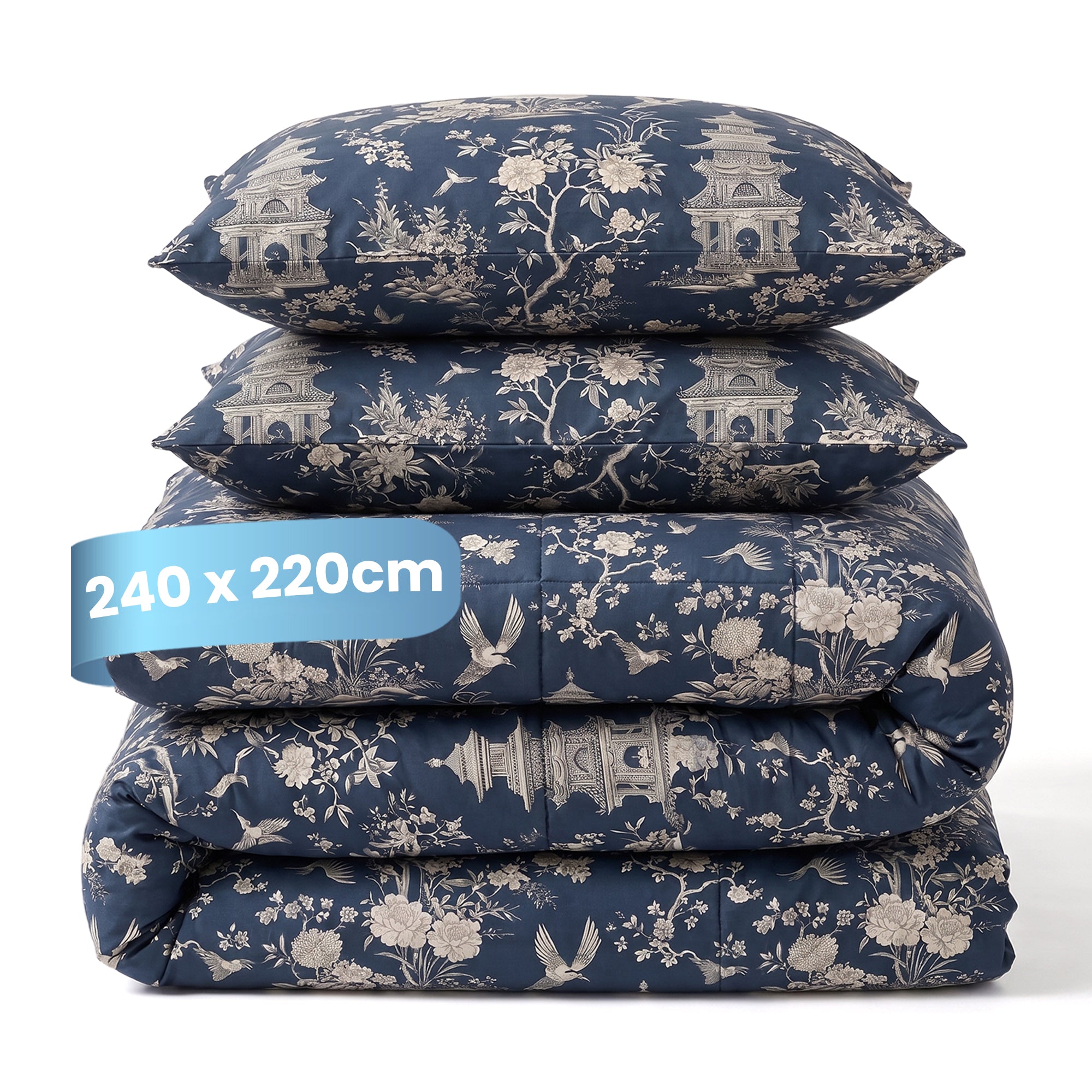 eazydekbed® - All-year - Lotus Blue + Kussenslopen