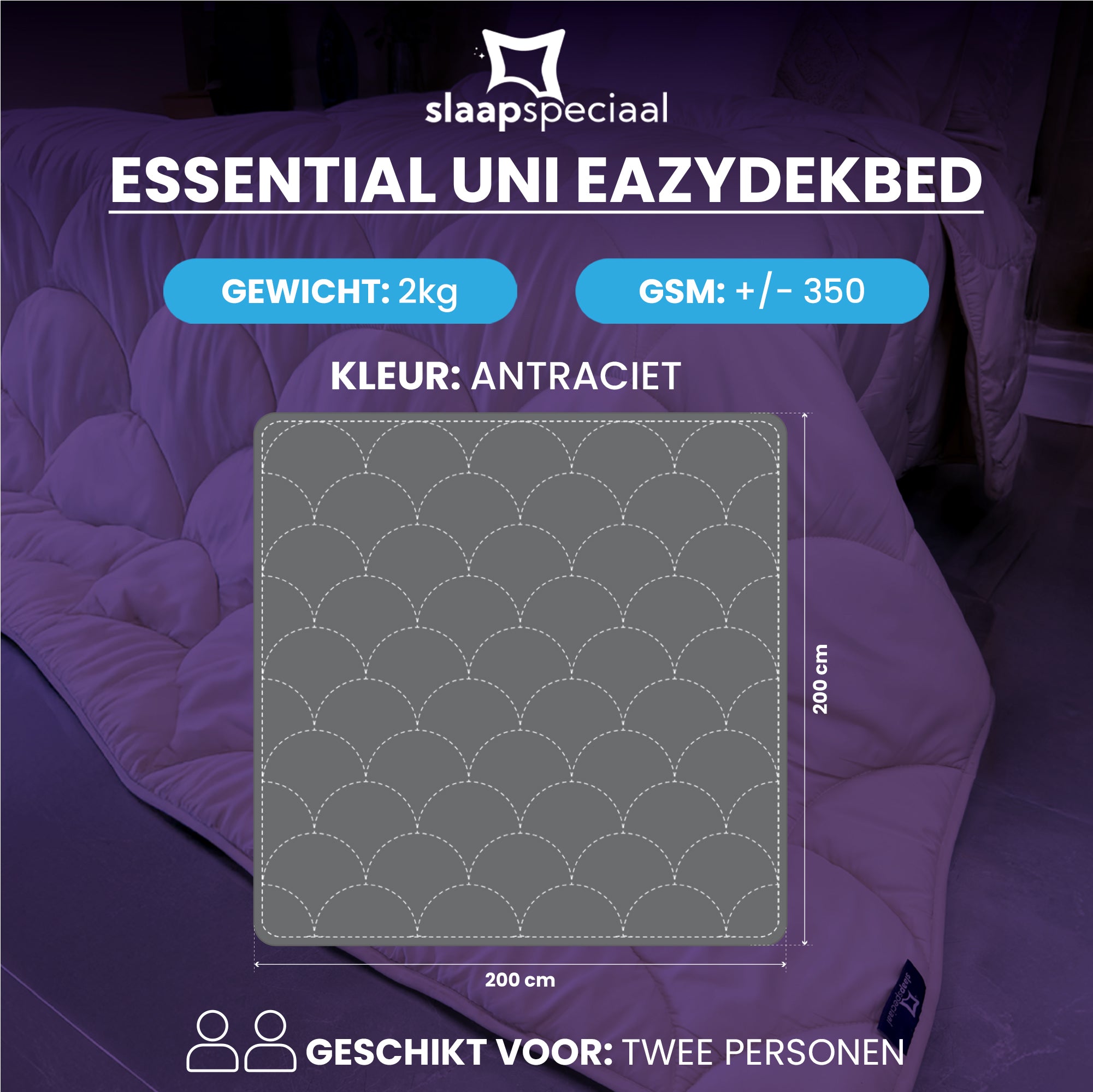 eazydekbed® - All-year - Antraciet