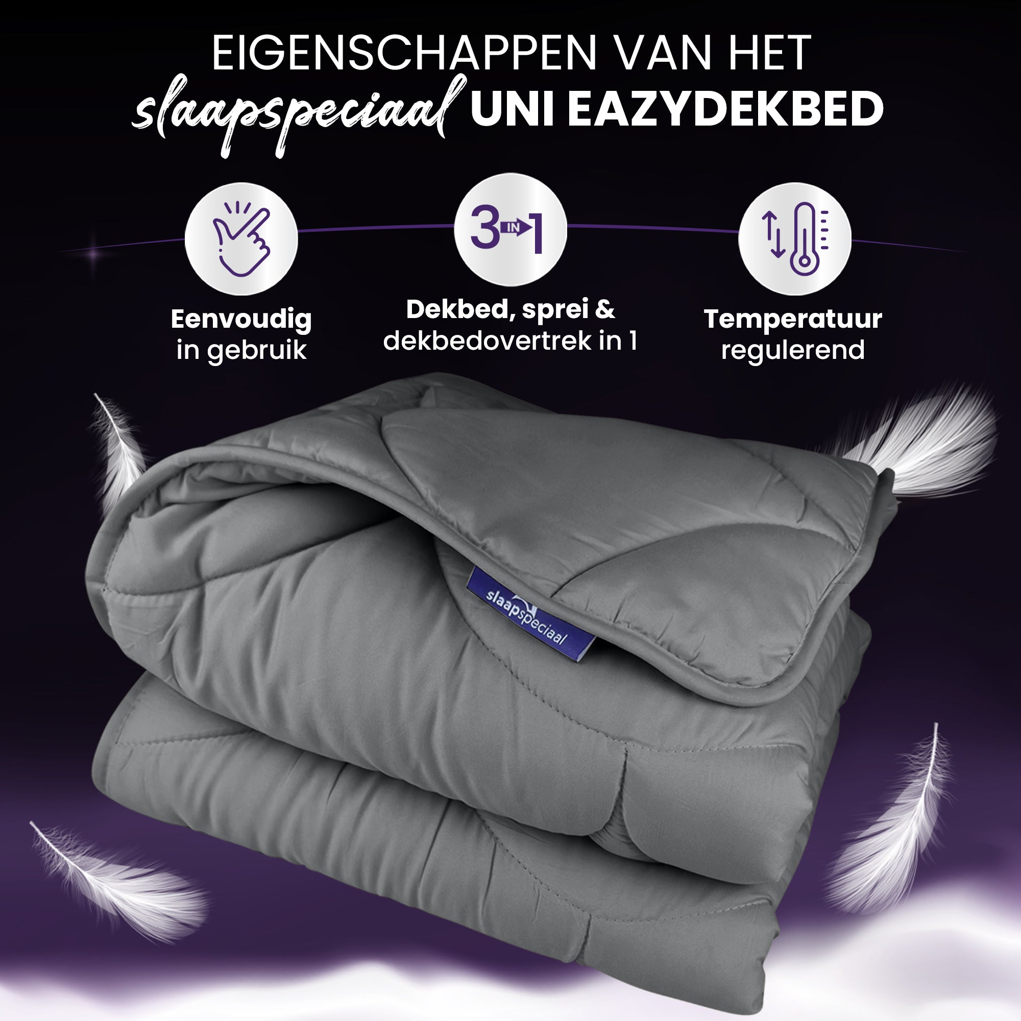 eazydekbed® - All-year - Antraciet