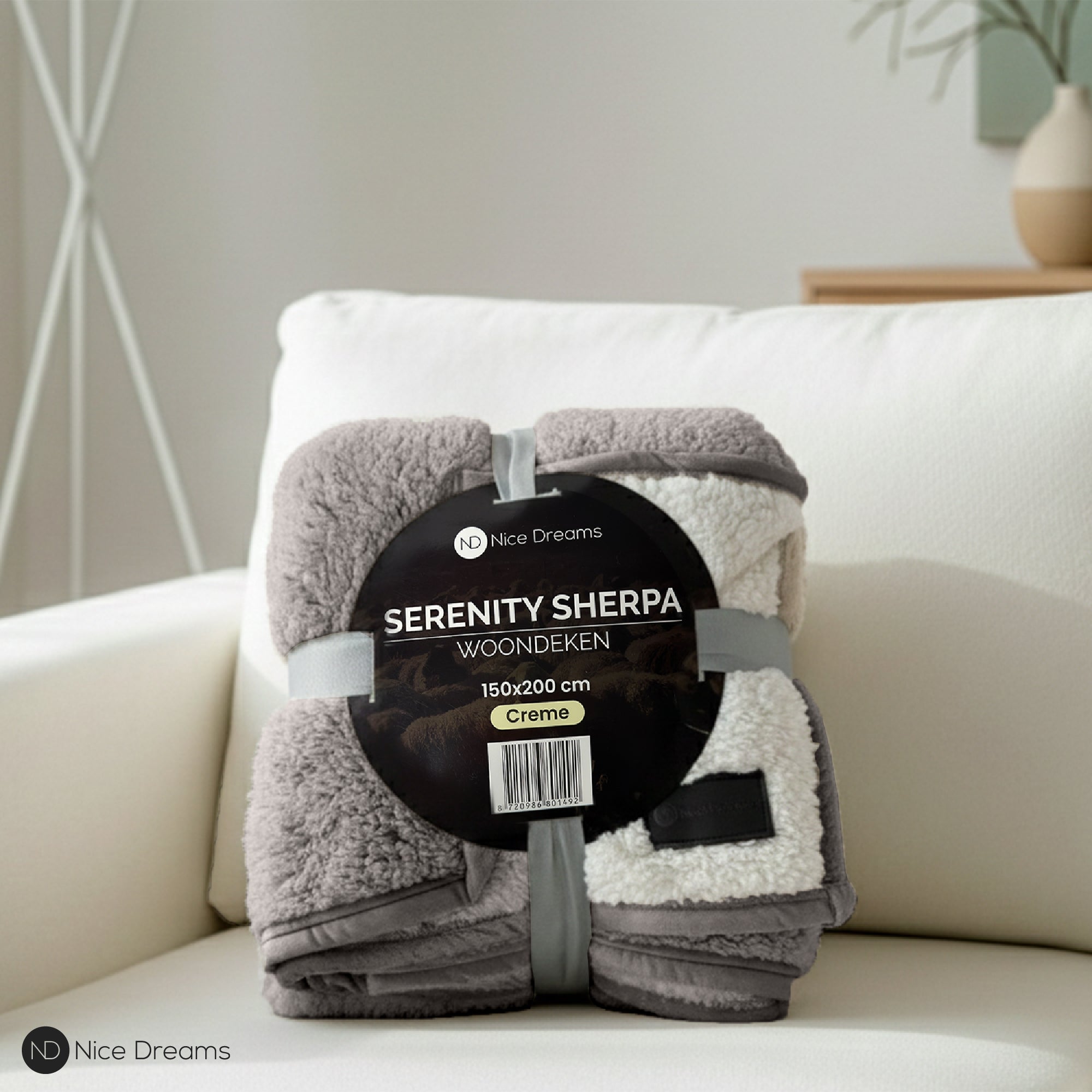 Sherpa Plaid - Sherpa Extra Dik Deken - Extra Zacht, Warm & Luxe - 150x200 cm - Grijs