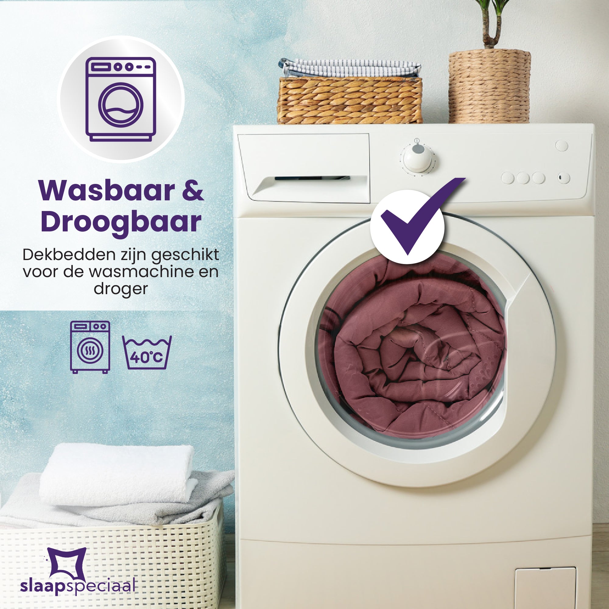 eazydekbed® - Zomerdekbed - Rose/Taupe