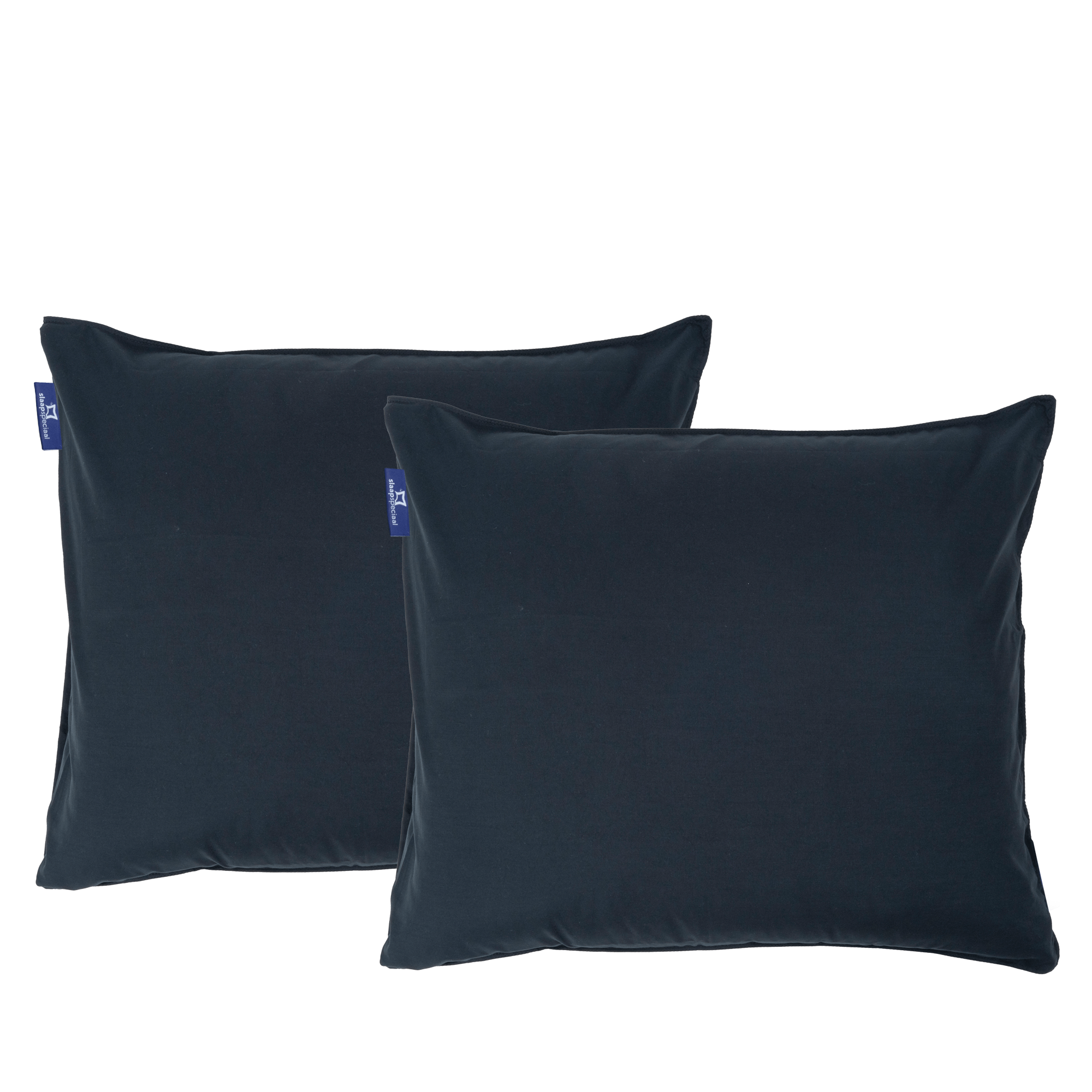 eazydekbed® Kissenbezug – Schwarz – 60 x 70 cm – 2er-Set