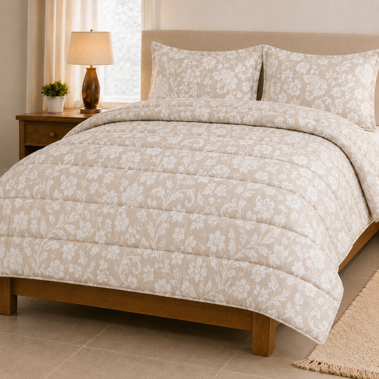 eazydekbed® – Sommer-Bettdecke aus Baumwolle – Juliana – ohne Bezug & waschbar + GRATIS Kissenbezüge