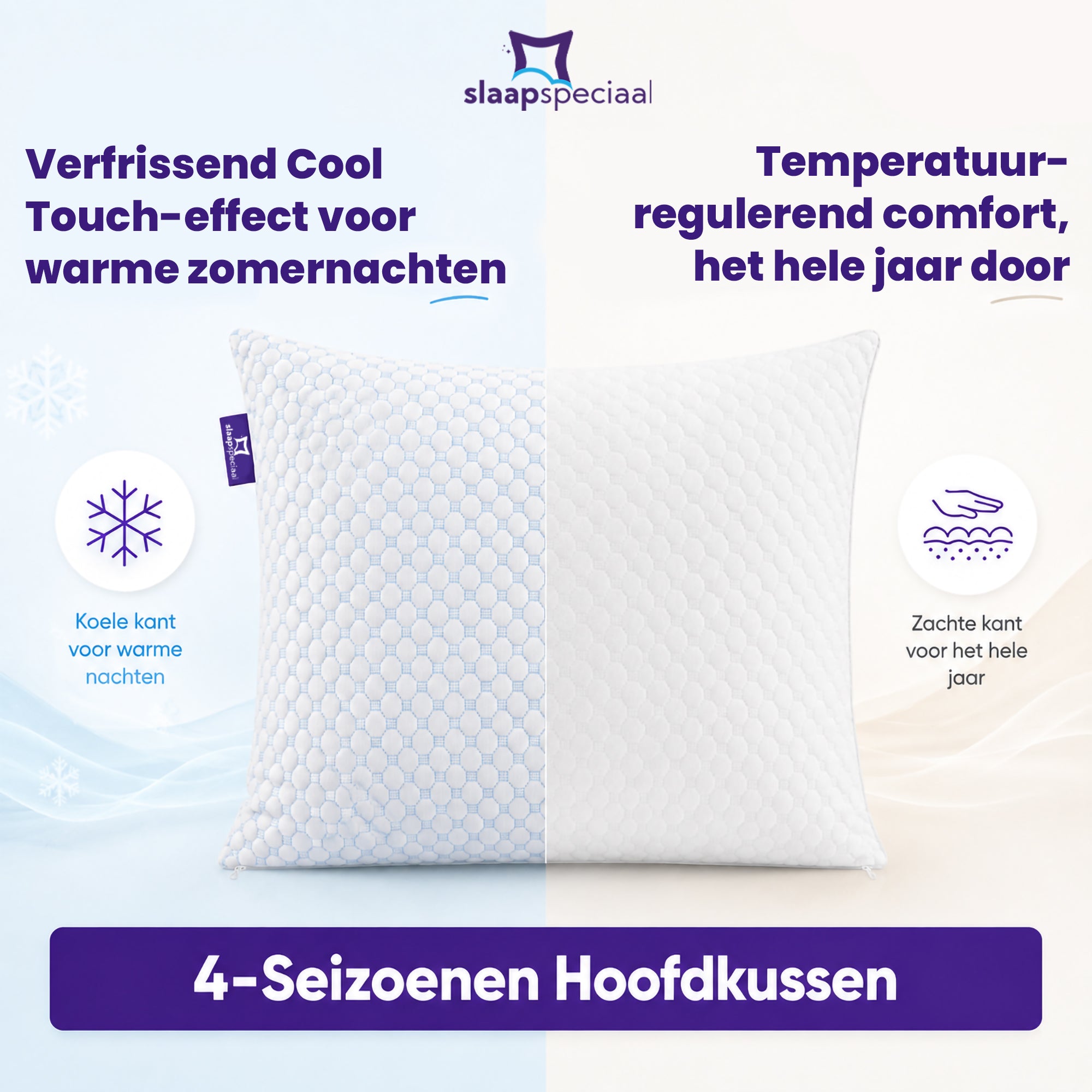 Hoofdkussen - 50x70 cm - Speciaal Traagschuim - Aanpasbaar