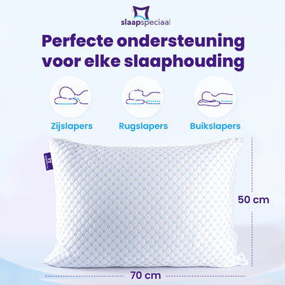 Hoofdkussen - 50x70 cm - Speciaal Traagschuim - Aanpasbaar