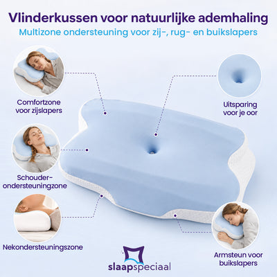 Hoofdkussen - 40x60 cm - Vlinderkussen - Aanpasbaar