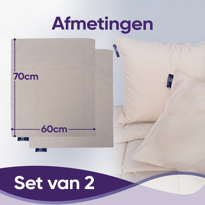 Kussensloop - Beige - 2 Stuks