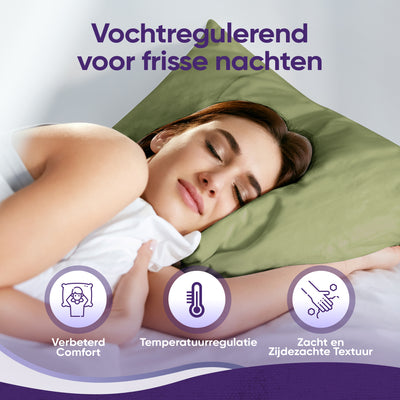 eazydekbed® Kissenbezug – Grün – 60 x 70 cm – 2er-Set