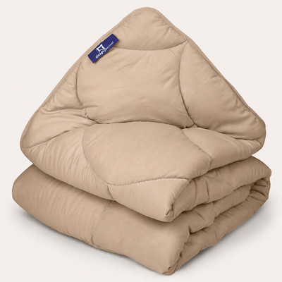 eazydekbed® – Beige – Bezuglos & Waschbar – Für das ganze Jahr