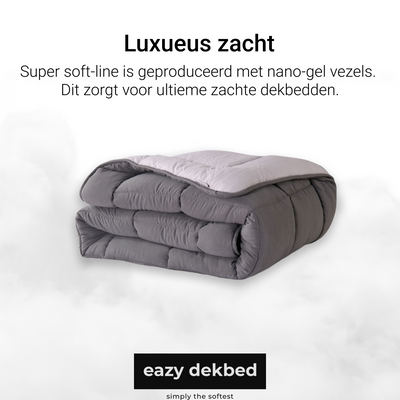 eazydekbed® – Grau/Anthrazit – Ohne Bezug & Waschbar – Für das ganze Jahr 