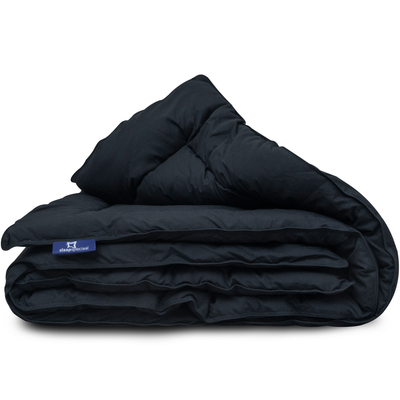 eazydekbed® – Zwart – Hoesloos & Wasbaar – Voor het hele jaar