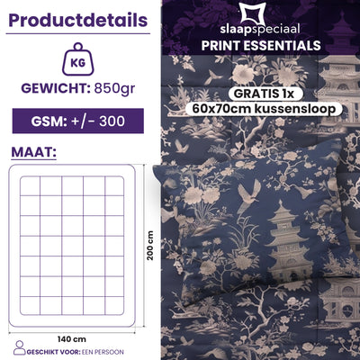 eazydekbed® - All-year - Lotus Blue + Kussenslopen