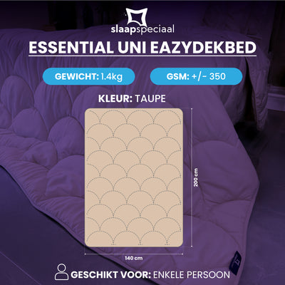 eazydekbed® – Beige – Bezuglos & Waschbar – Für das ganze Jahr