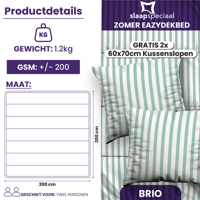 eazydekbed® - Zomerdekbed - Brio + GRATIS kussenslopen