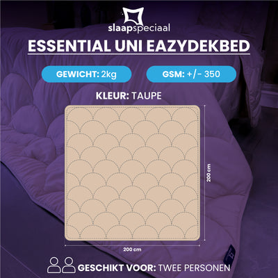 eazydekbed® – Beige – Bezuglos & Waschbar – Für das ganze Jahr