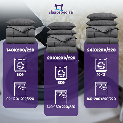 eazydekbed® - Teddy - All Year - Antraciet