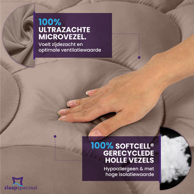 eazydekbed® – Bruin – Hoesloos & Wasbaar – Voor het hele jaar