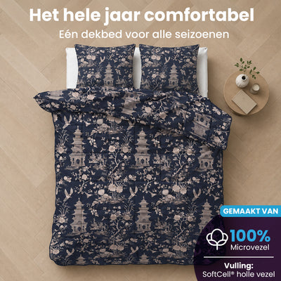 eazydekbed® - All-year - Lotus Blue + Kussenslopen