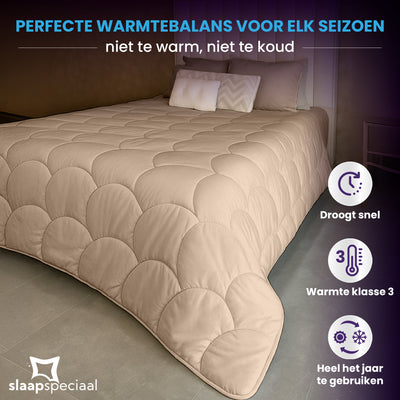 eazydekbed® – Beige – Bezuglos & Waschbar – Für das ganze Jahr