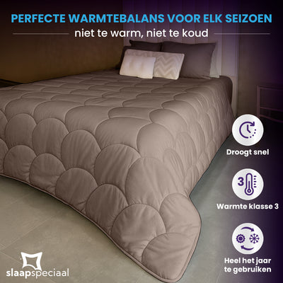 eazydekbed® – Bruin – Hoesloos & Wasbaar – Voor het hele jaar