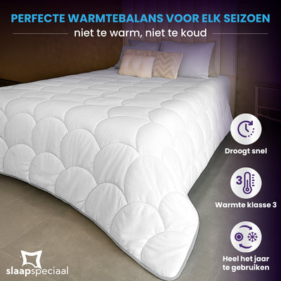 eazydekbed® – Wit – Hoesloos & Wasbaar – Voor het hele jaar