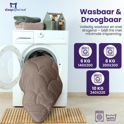eazydekbed® – Bruin – Hoesloos & Wasbaar – Voor het hele jaar