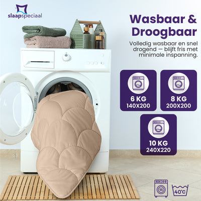 eazydekbed® – Beige – Bezuglos & Waschbar – Für das ganze Jahr