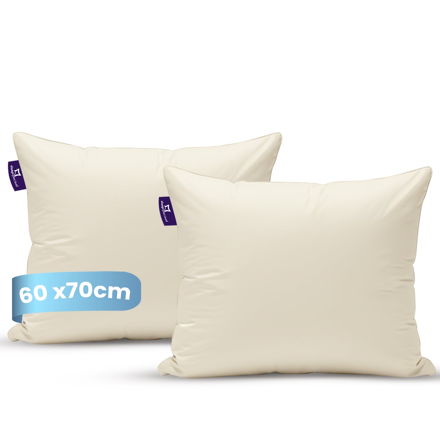 eazydekbed® Essential Kussensloop - Beige - 60x70 cm - 2 Stuks