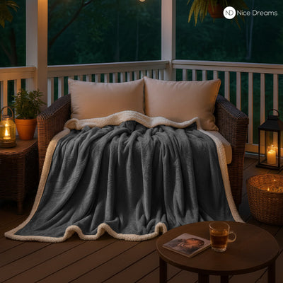 Sherpa Fleece Plaid - Velvet & Sherpa Deken - Extra Zacht, Warm & Luxe - 150x200 cm
