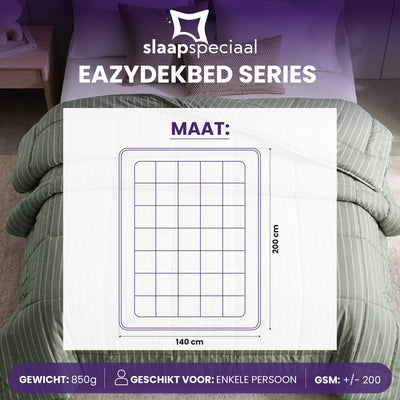 eazydekbed® - Zomerdekbed - Groen Stripe