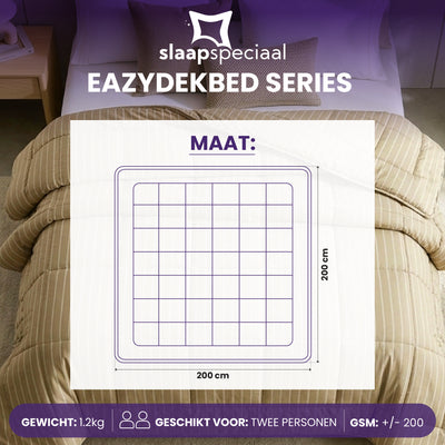 eazydekbed® - Zomerdekbed - Taupe Stripe