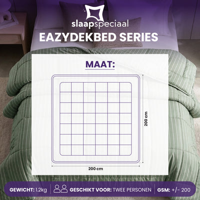 eazydekbed® - Zomerdekbed - Groen Stripe