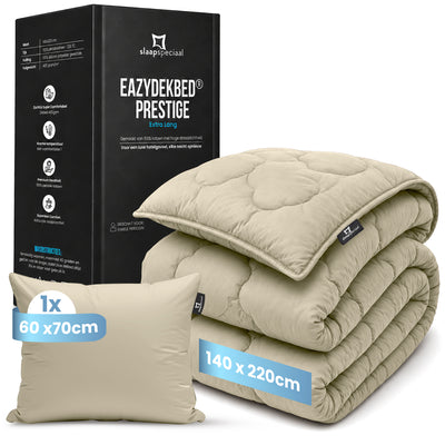 eazydekbed® - All-year - Prestige Sand + Kussenslopen - 100% Katoen