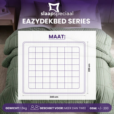 eazydekbed® - Zomerdekbed - Groen Stripe