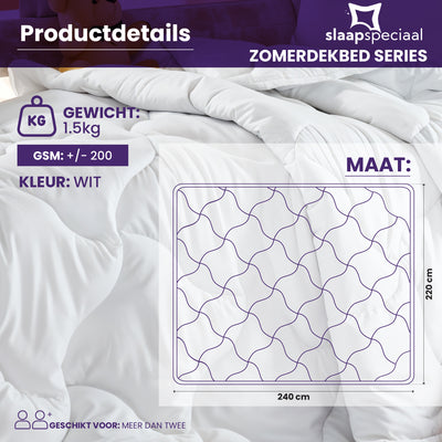 eazydekbed® - Zomerdekbed - Wit