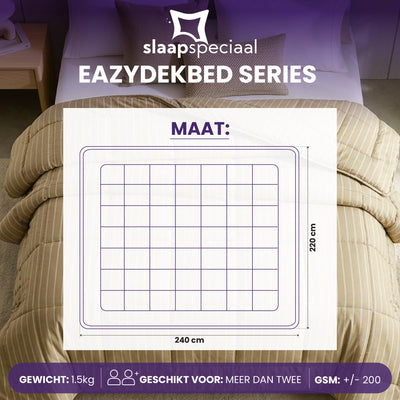 eazydekbed® - Zomerdekbed - Taupe Stripe