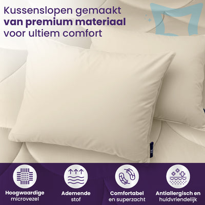 Essential Kussensloop - Beige - 2 Stuks