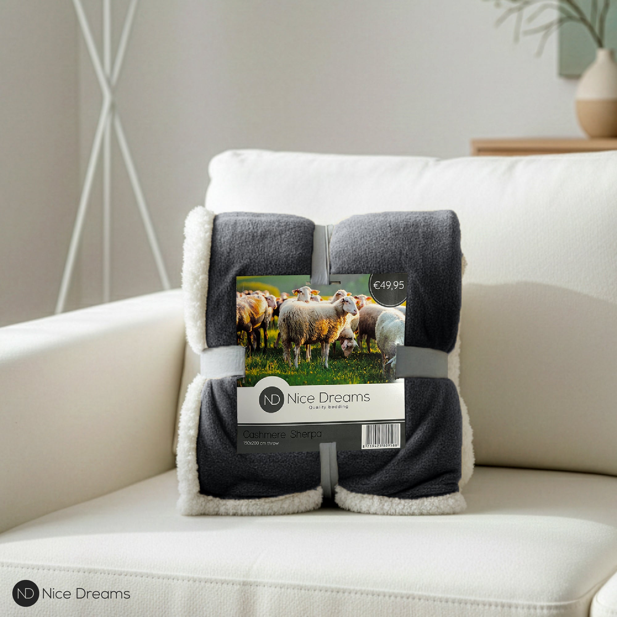 Sherpa Fleece Plaid - Velvet & Sherpa Deken - Extra Zacht, Warm & Luxe - 150x200 cm