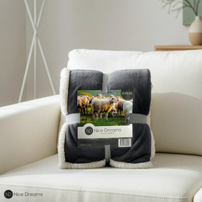 Sherpa Fleece Plaid - Velvet & Sherpa Deken - Extra Zacht, Warm & Luxe - 150x200 cm