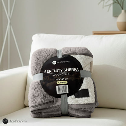Sherpa Plaid - Sherpa Extra Dik Deken - Extra Zacht, Warm & Luxe - 150x200 cm - Grijs