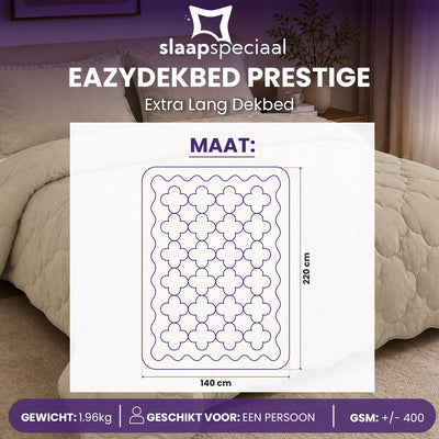 eazydekbed® - All-year - Prestige Sand + Kussenslopen - 100% Katoen