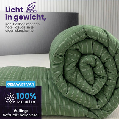 eazydekbed® - Zomerdekbed - Groen Stripe