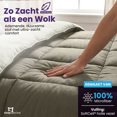 eazydekbed® - All-year  - Ivoor/Taupe + Kussenslopen