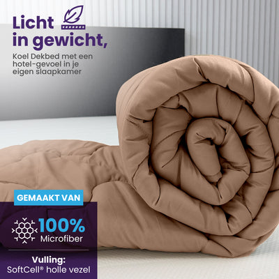 eazydekbed® - Zomerdekbed - Grijs/Taupe