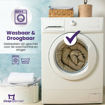 eazydekbed® - Zomerdekbed - Taupe Stripe