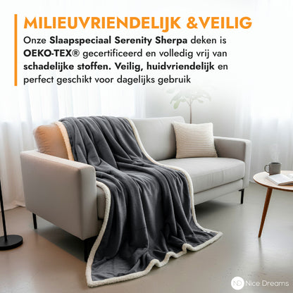 Sherpa Fleece Plaid - Velvet & Sherpa Deken - Extra Zacht, Warm & Luxe - 150x200 cm