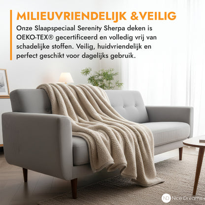 Sherpa Plaid - Sherpa Extra Dik Deken - Extra Zacht, Warm & Luxe - 150x200 cm - Taupe