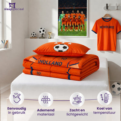 eazydekbed WK-editie – Slaap als een kampioen 140x200 cm – Inclusief Kussensloop