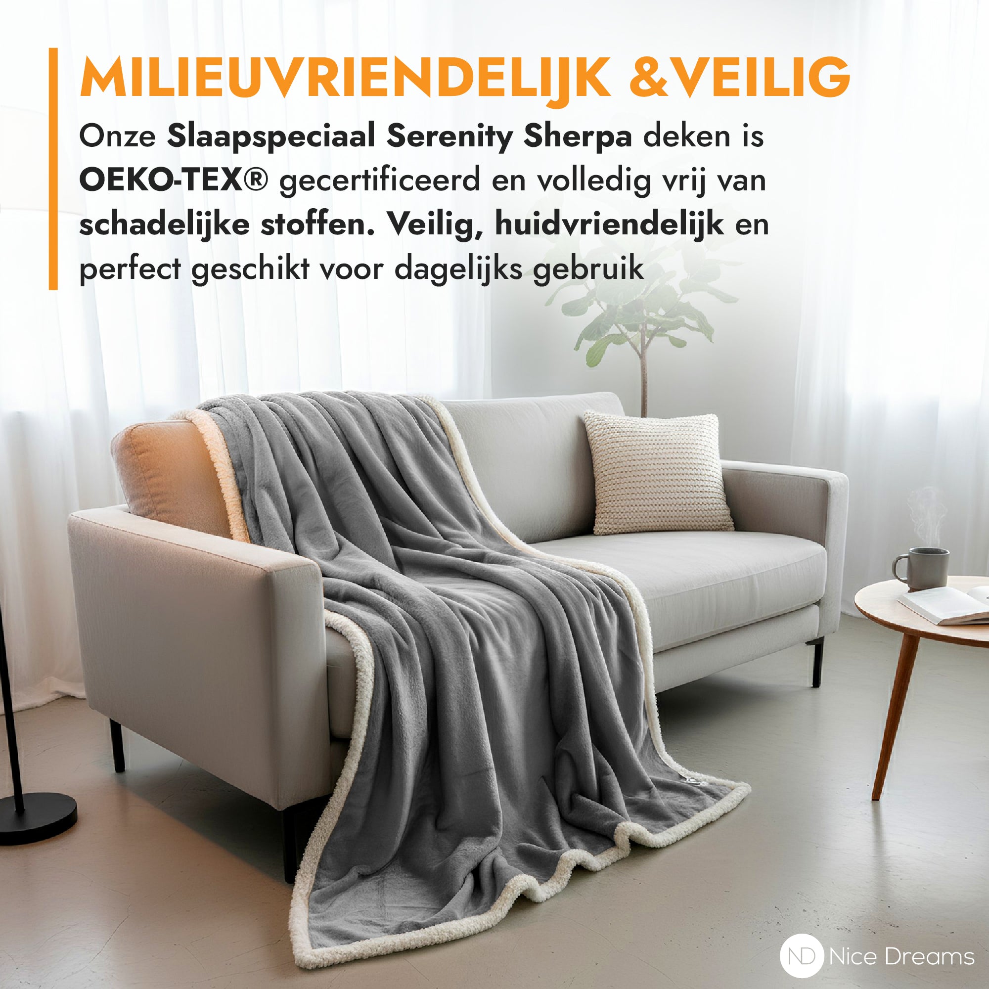 Sherpa Fleece Plaid - Velvet & Sherpa Deken - Extra Zacht, Warm & Luxe - 150x200 cm - Grijs