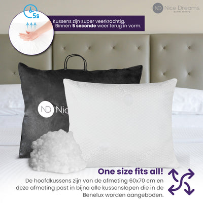 Kissen – 2er-Set – 60 x 70 cm – Nachfüllbar – Weiche Haptik